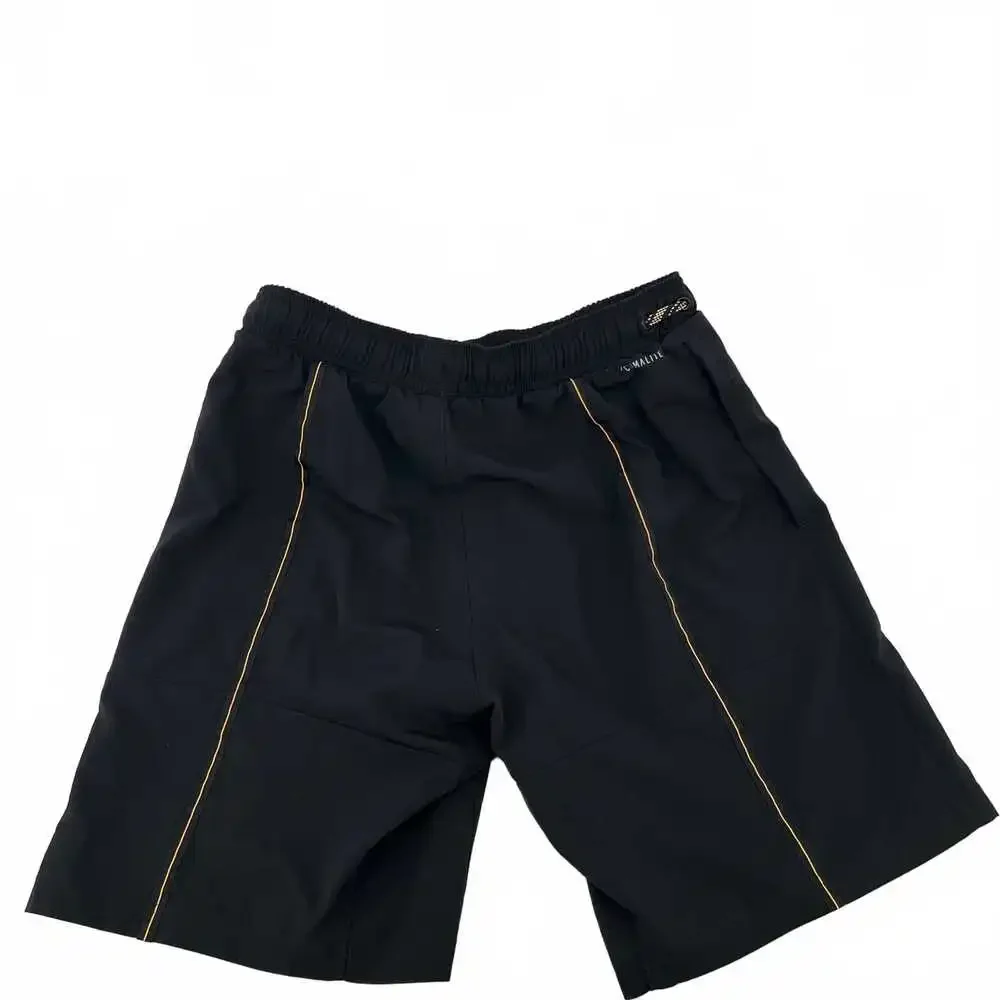 adidas Black/Orange Shorts | Men’s Regular M Polyester Drawstring